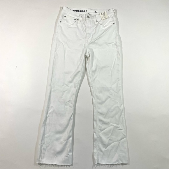 New J Crew 10” Billie Demi Boot Crop Jeans White Size 27 - Picture 3 of 12
